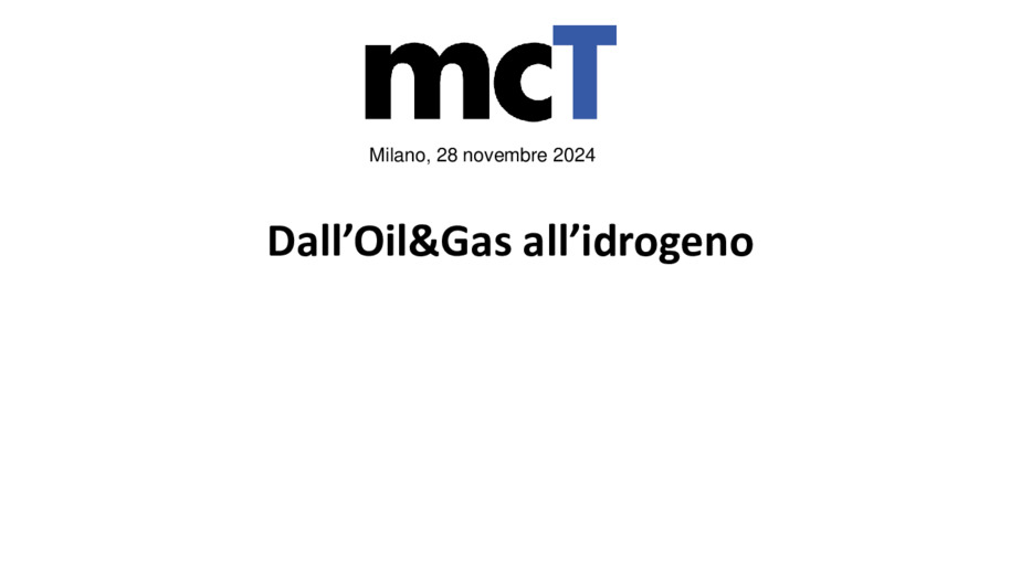 Introduzione tematiche convegno: il ruolo dell'Oil&Gas nella transizione energetica, dall'Oil&Gas all'idrogeno