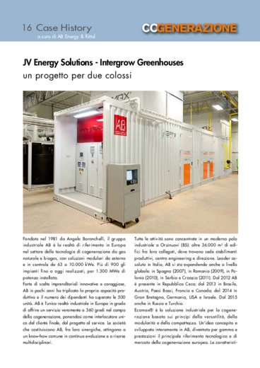 JV Energy Solutions - Intergrow Greenhouses: un progetto per due