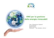 KNX per la gestione delle energie rinnovabili
 