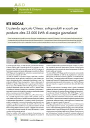 Agricoltura, Biogas, Produzione di energia elettrica, Termotecnica