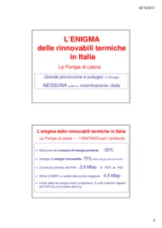 L’enigma delle rinnovabili termiche in Italia