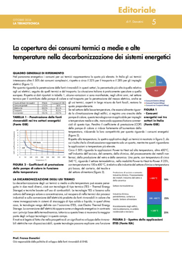 La copertura dei consumi termici a medie e alte temperature nella decarbonizzazione dei sistemi energetici