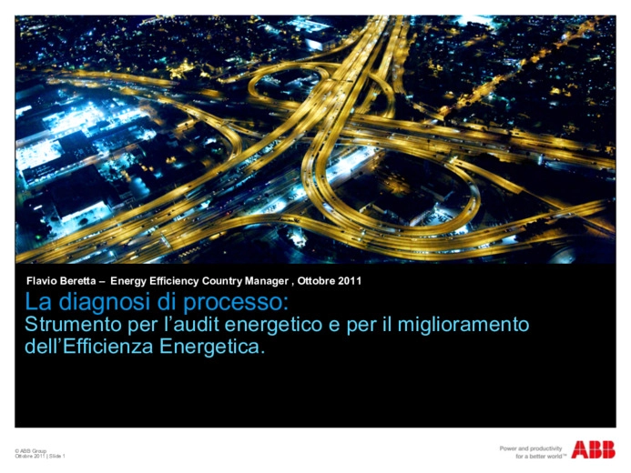 La diagnosi di processo: strumento per laudit energetico e per il miglioramento dellefficienza energetica