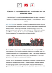 La gamma RS Pro è stata ampliata con l’introduzione di