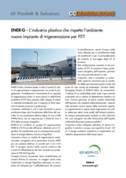 Lindustria plastica che rispetta lambiente: nuovo impianto di trigenerazione per FITT