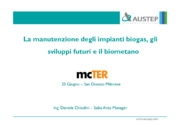 La manutenzione degli impianti biogas e biometano e gli sviluppi