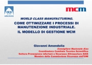 La metodica World Class Manufacturing. Il documento UNI del settembre