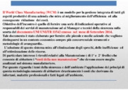 La metodica World Class Manufacturing. Il documento UNI del settembre