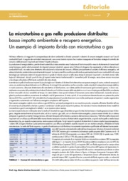 La microturbina a gas nella produzione distribuita