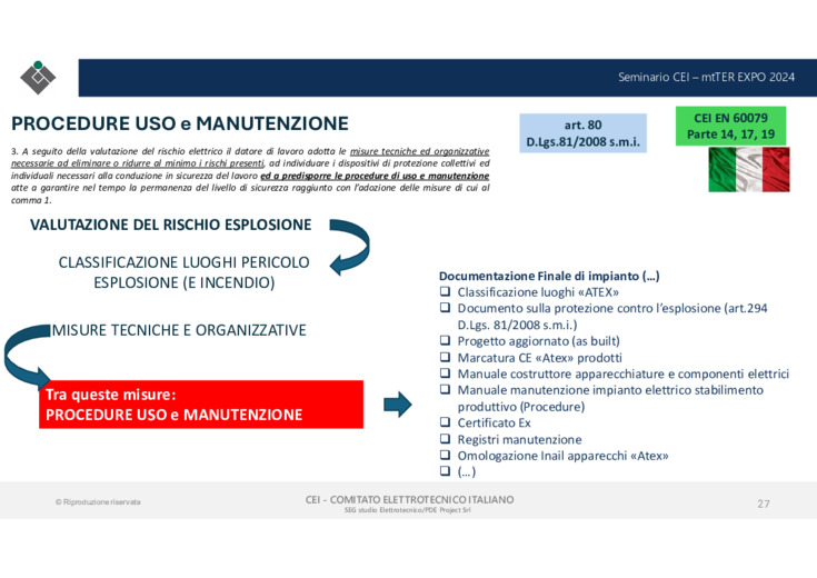 La normativa sulle atmosfere esplosive. Verifiche e manutenzione negli ambienti Atex