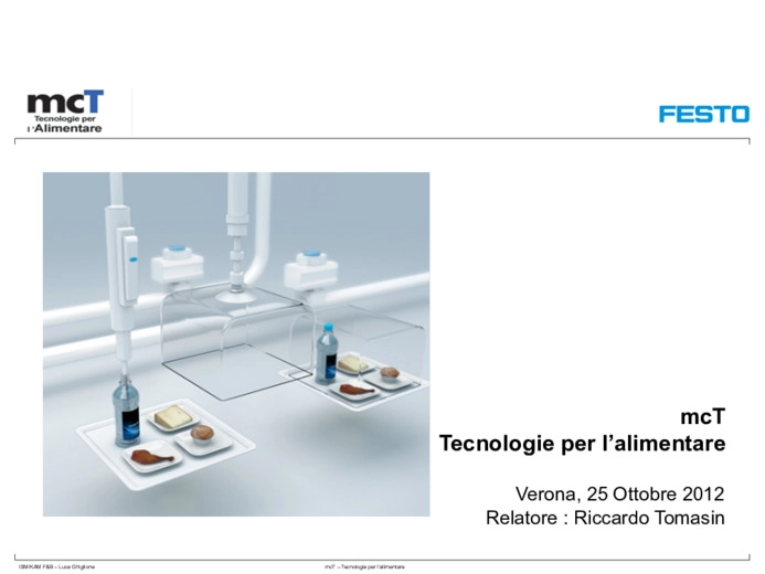 La prevenzione della contaminazione degli alimenti: prodotti e soluzioni Festo