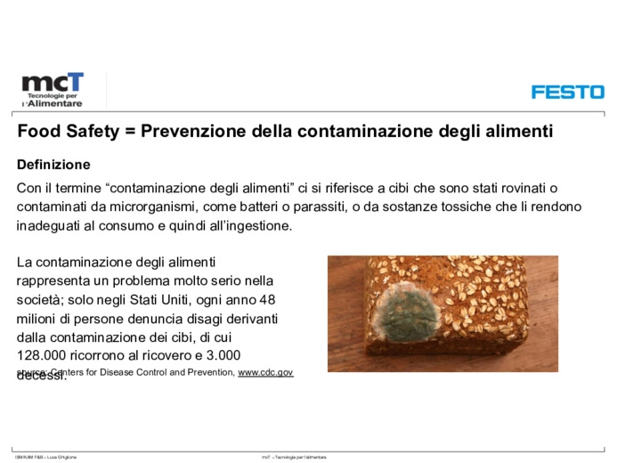 La prevenzione della contaminazione degli alimenti: prodotti e soluzioni Festo