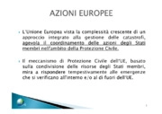 La problematica relativa agli eventi sismici. Il pensiero europeo