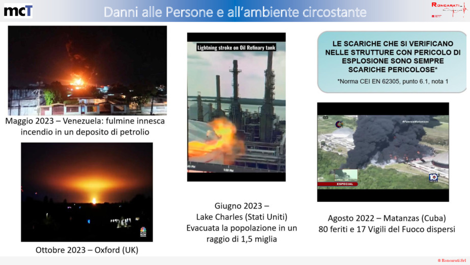 La protezione dai fulmini di impianti petrolchimici eseguita in conformit alla Norma CEI EN 62305