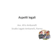 La sicurezza alimentare: aspetti giuridico-legislativi