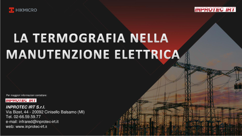 La termografia nella manutenzione elettrica