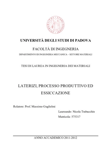 Laterizi, processo produttivo ed essiccazione