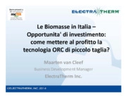 Le Biomasse in Italia - Opportunita