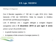 Le diagnosi energetiche settoriali