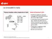 Le rinnovabili In Italia