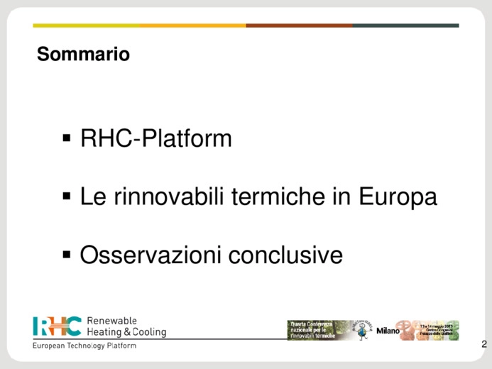 Le rinnovabili termiche in Europa