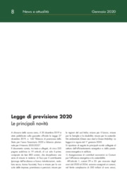 Legge di previsione 2020: le principali novità