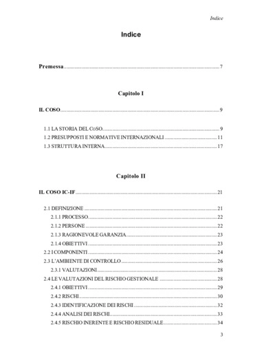 L'evoluzione del framework, caso a supporto del sistema di controllo interno