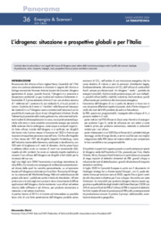 L'idrogeno: situazione e prospettive globali e per l'Italia