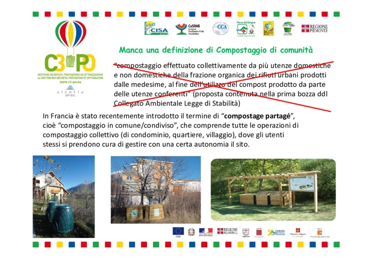 Linee guida per la realizzazione di iniziative di compostaggio di