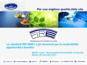 Lo standard ISO 50001 e gli strumenti per la sostenibilità: opportunità e benefici