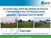 Lo stato dell’arte del biogas in Italia e l’importanza dell’efficienza