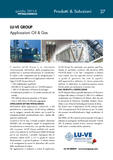 LU-VE GROUP<br>Applicazioni Oil & Gas