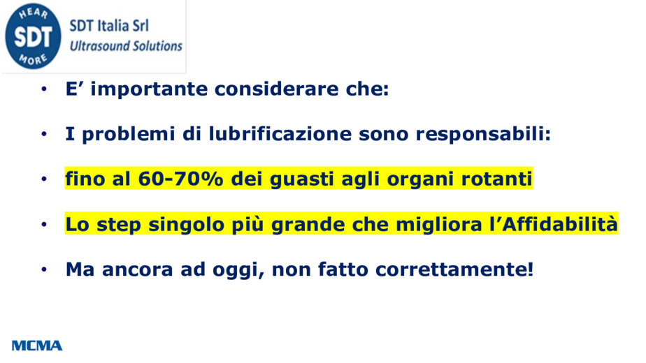 Lubrificazione basata sulle condizioni: dove siamo ora? dove dobbiamo andare? come?