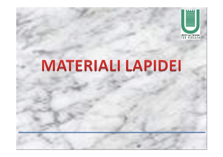 Materiali Lapidei