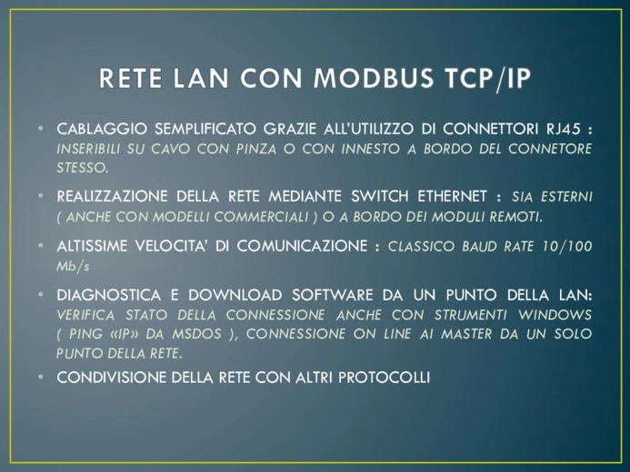 Modbus TCP/IP per automazione degli edifici e per l'industria, due casi applicativi