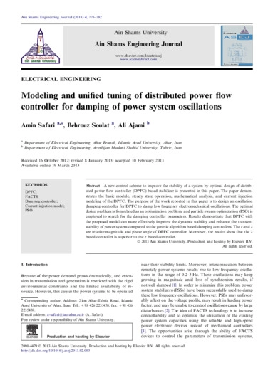 Modeling and unified tuning of distributed power flow controller for