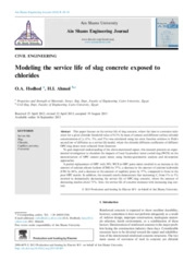 Modeling the service life of slag concrete exposed to chlorides