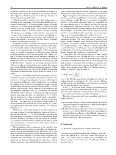 Modeling the service life of slag concrete exposed to chlorides