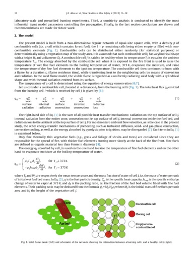 Modeling wildland fire propagation using a semi-physical network model