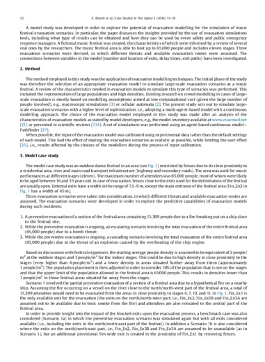 Modelling large-scale evacuation of music festivals