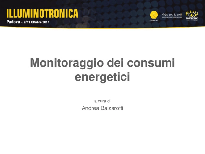 Monitoraggio dei consumi energetici