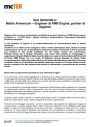 Monitoraggio: Due domande a Mattia Armenzoni - Engineer di FMB Engine, partner di Digitron