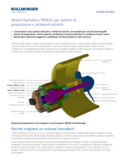 Motori frameless TBM2G per sistemi di propulsione e ambienti estremi