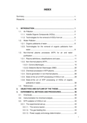 Non-thermal plasma processing for the decomposition of organic pollutants