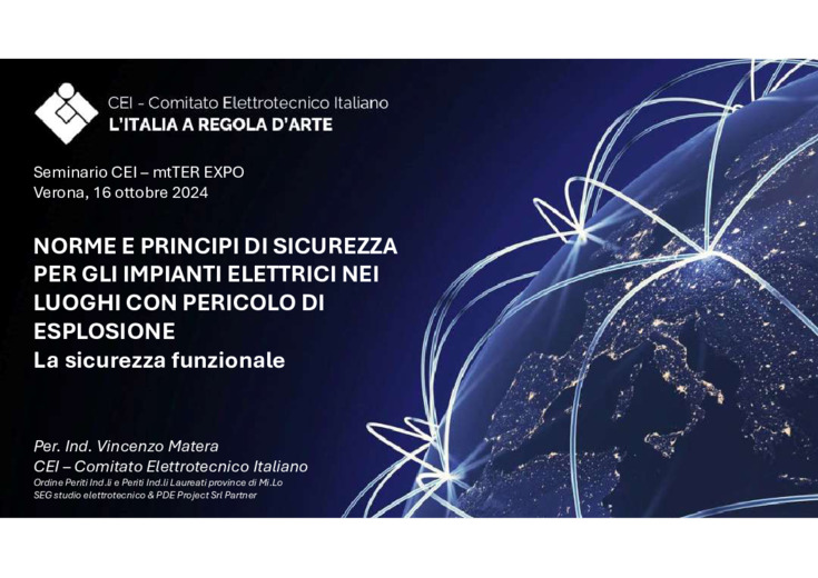 Norme e Principi di sicurezza per gli impianti elettrici nei luoghi con pericolo di Esplosione: La sicurezza funzionale