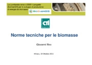 Norme tecniche per le biomasse