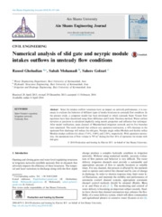 Numerical analysis of slid gate and neyrpic module intakes outflows in unsteady flow conditions