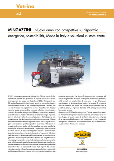 Nuovo anno con prospettive su risparmio energetico, sostenibilit, Made in Italy e soluzioni customizzate