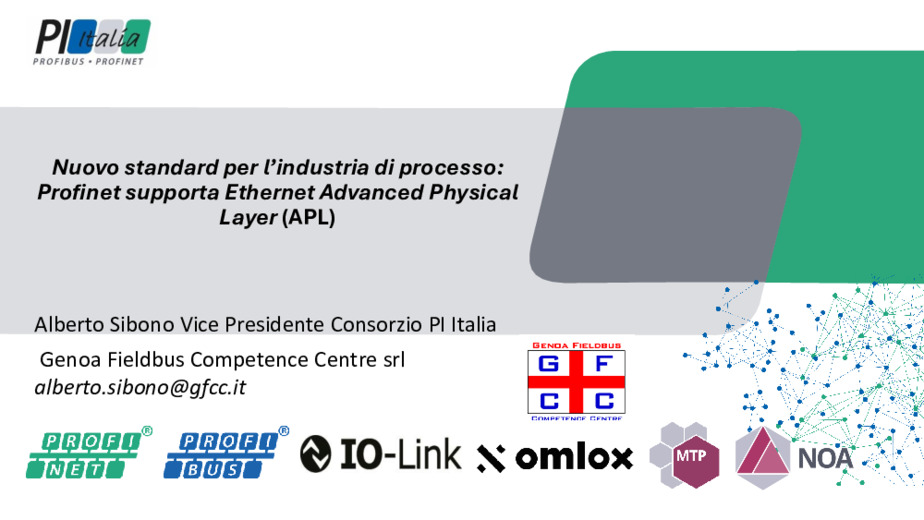 Nuovo standard per l'industria di processo: Profinet supporta Ethernet Advanced Physical Layer (APL)