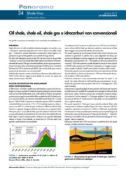 Oil shale, shale oil, shale gas e idrocarburi non convenzionali.